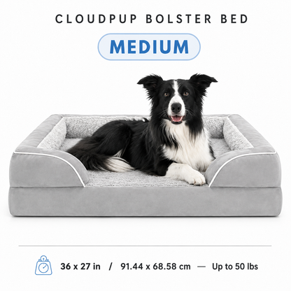 CloudPup Bolster Bed – Orthopedic Foam Support