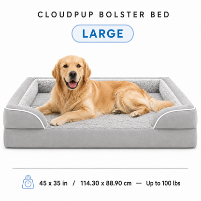 CloudPup Bolster Bed – Orthopedic Foam Support