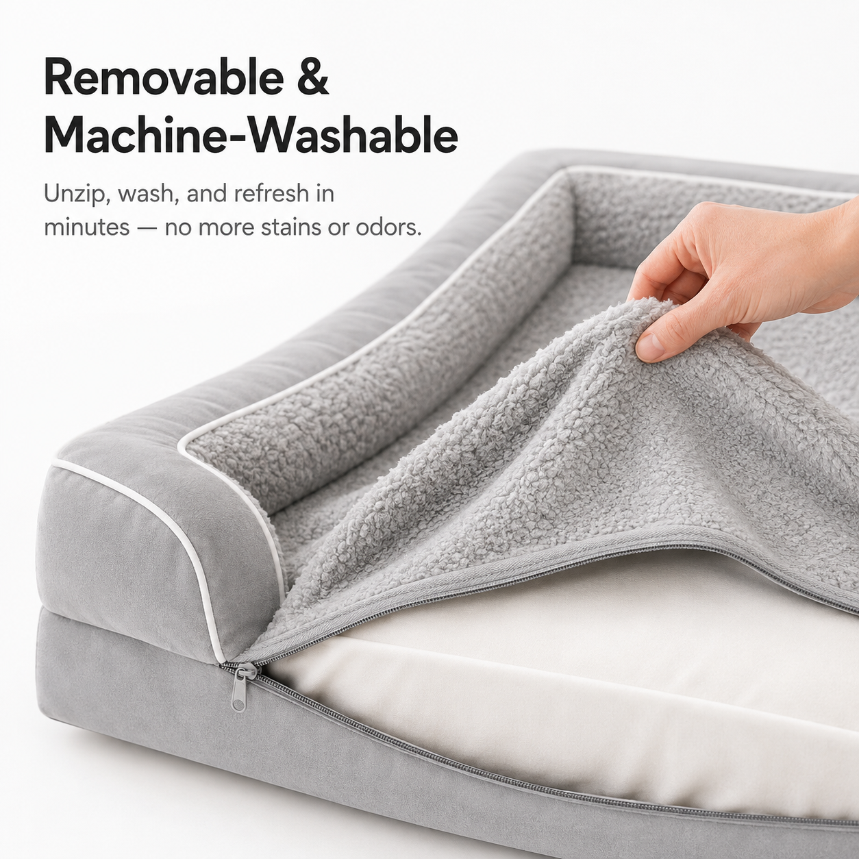 CloudPup Bolster Bed – Orthopedic Foam Support