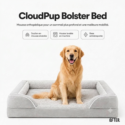 Lit à rebords CloudPup – Soutien en mousse orthopédique