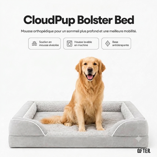 Lit à rebords CloudPup – Soutien en mousse orthopédique