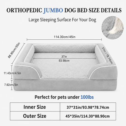 CloudPup Bolster Bed – Orthopedic Foam Support