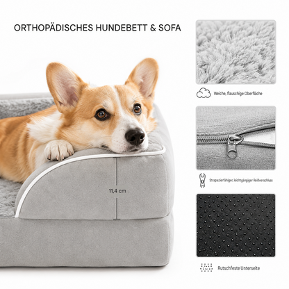 CloudPup-Bett mit Rand – Orthopädische Schaumstoffstütze