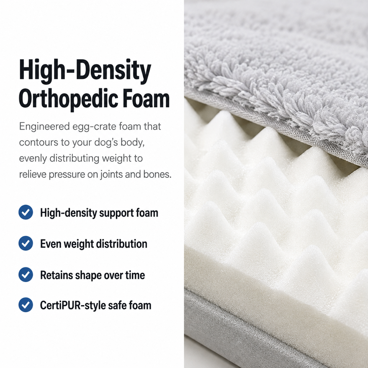 CloudPup Bolster Bed – Orthopedic Foam Support
