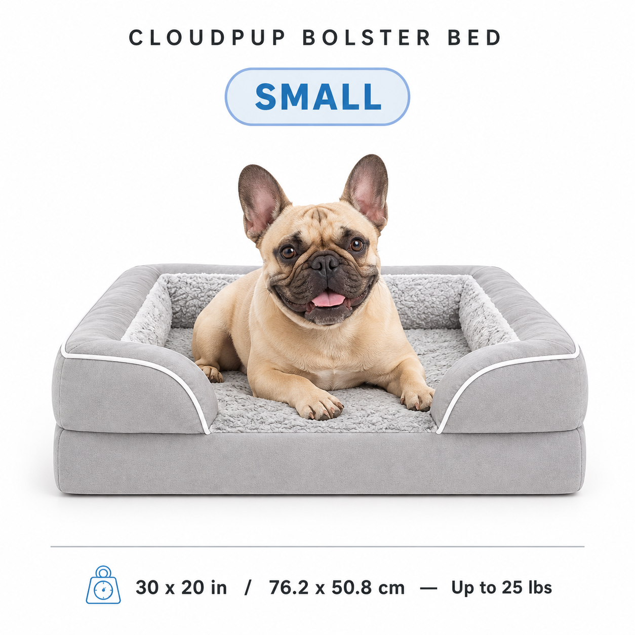 CloudPup Bolster Bed – Orthopedic Foam Support