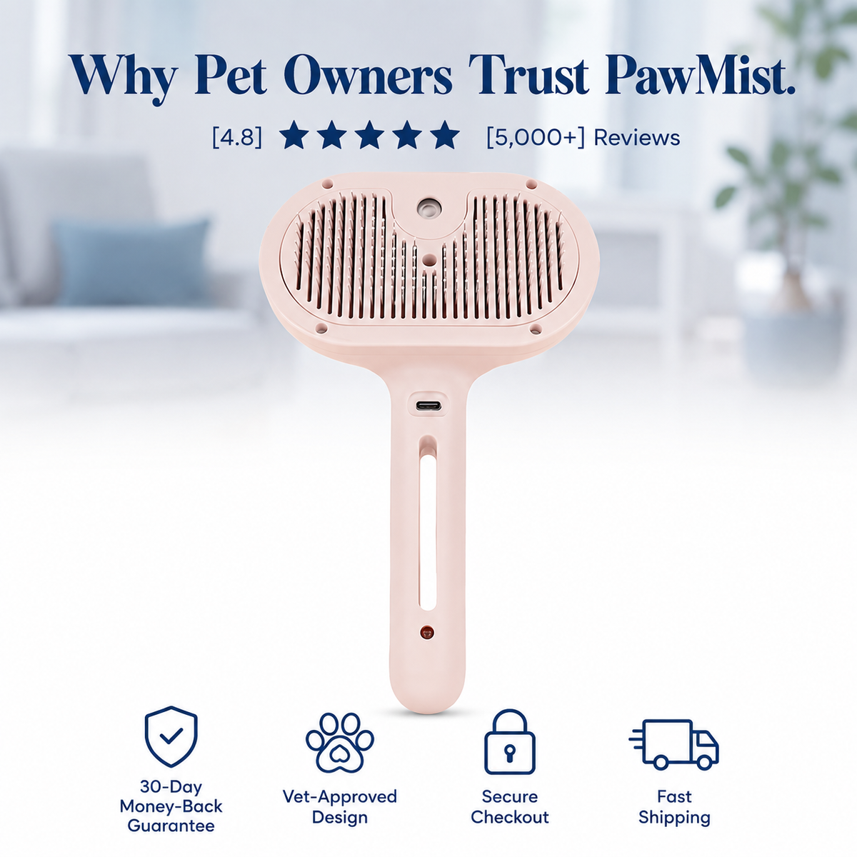 PawMist 3-in-1 Steam Brush