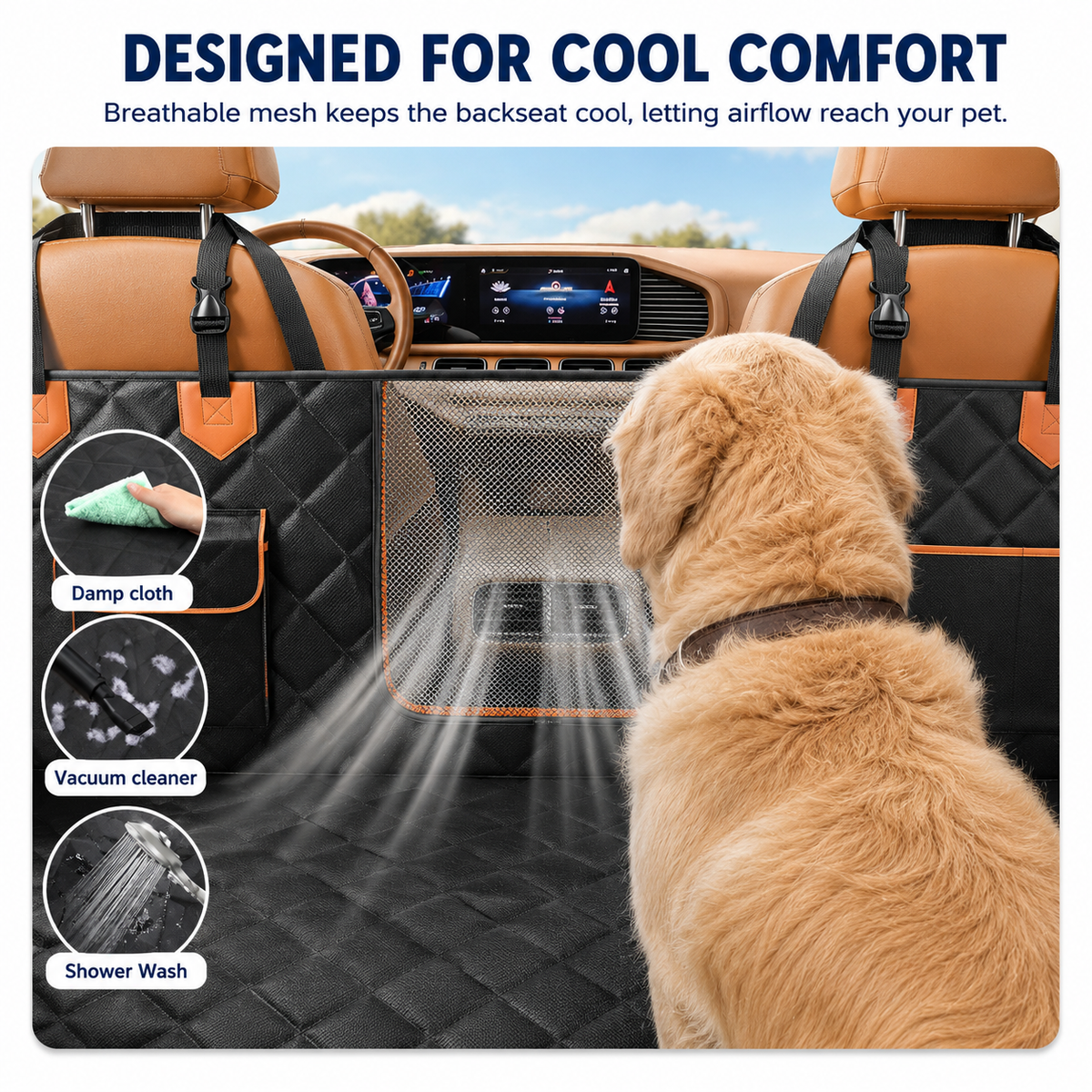FurFort BackSeat Pro — Waterproof Dog Car Seat Cover