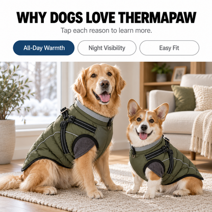 ThermaPaw Waterproof Winter Dog Jacket