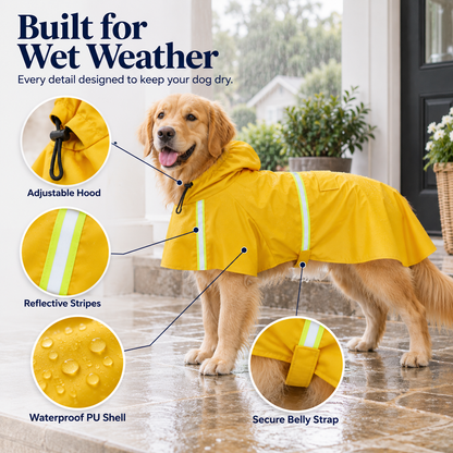 Puddle Pro Waterproof Dog Raincoat