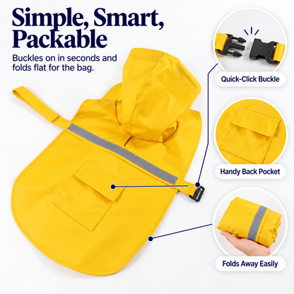 Puddle Pro Waterproof Dog Raincoat