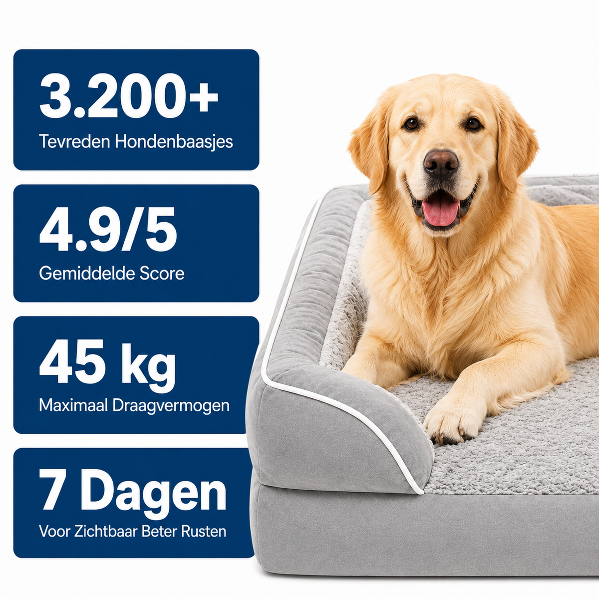 CloudPup Randkussen Mand – Orthopedische Schuimondersteuning