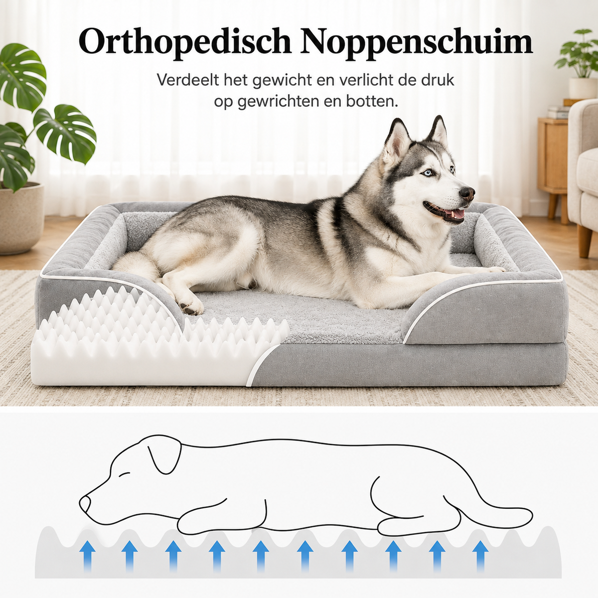 CloudPup Randkussen Mand – Orthopedische Schuimondersteuning