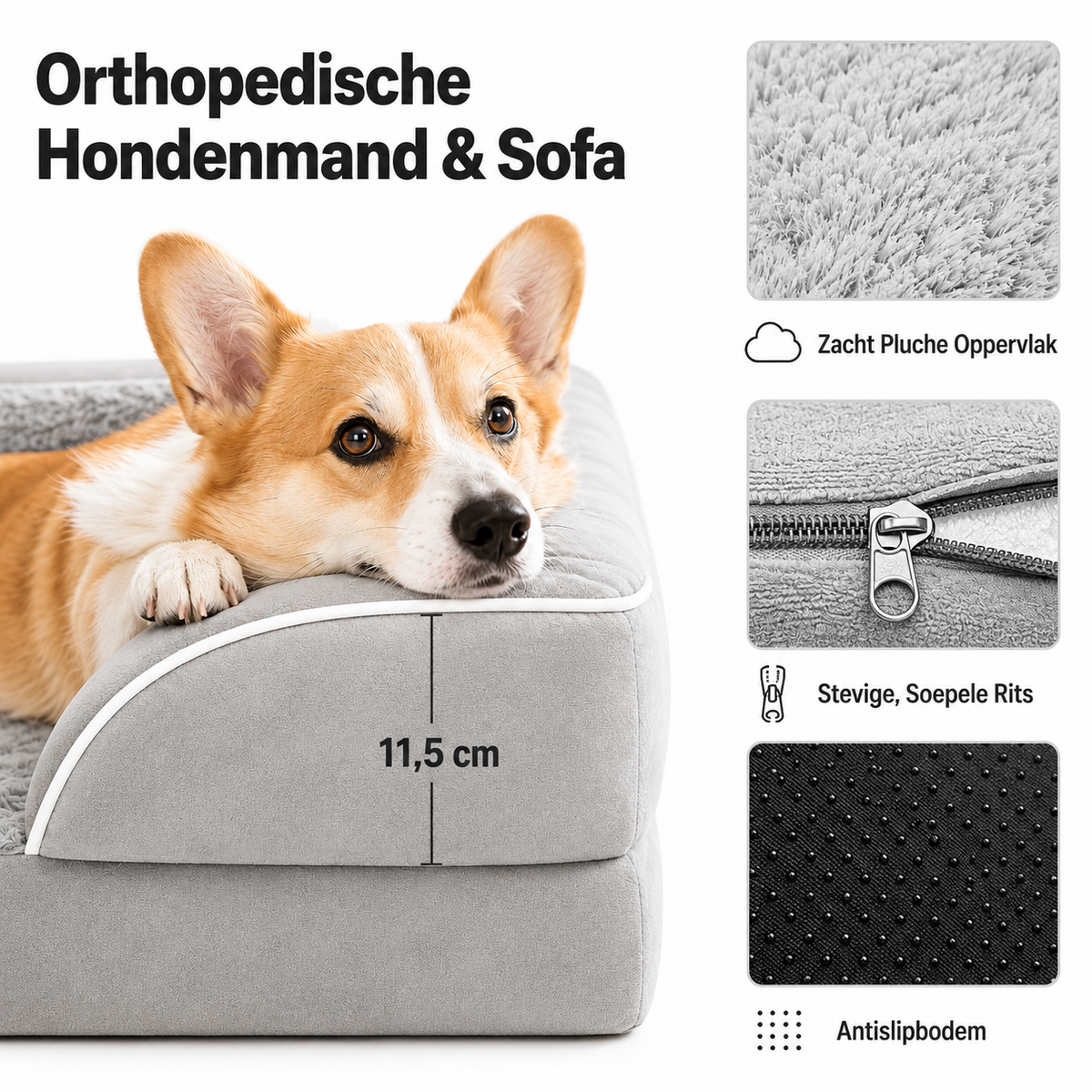 CloudPup Randkussen Mand – Orthopedische Schuimondersteuning