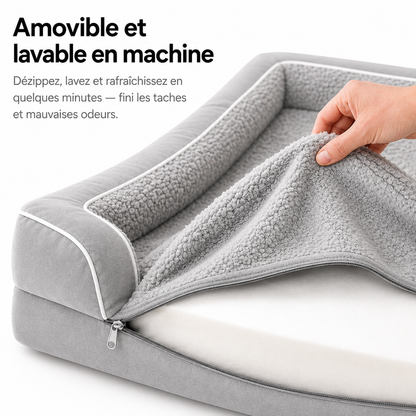 Lit à rebords CloudPup – Soutien en mousse orthopédique