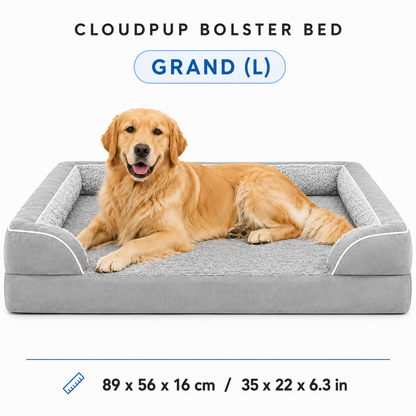 Lit à rebords CloudPup – Soutien en mousse orthopédique