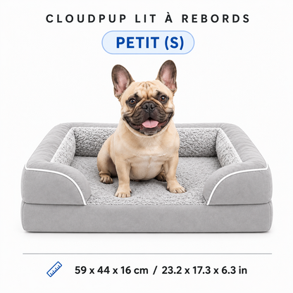 Lit à rebords CloudPup – Soutien en mousse orthopédique