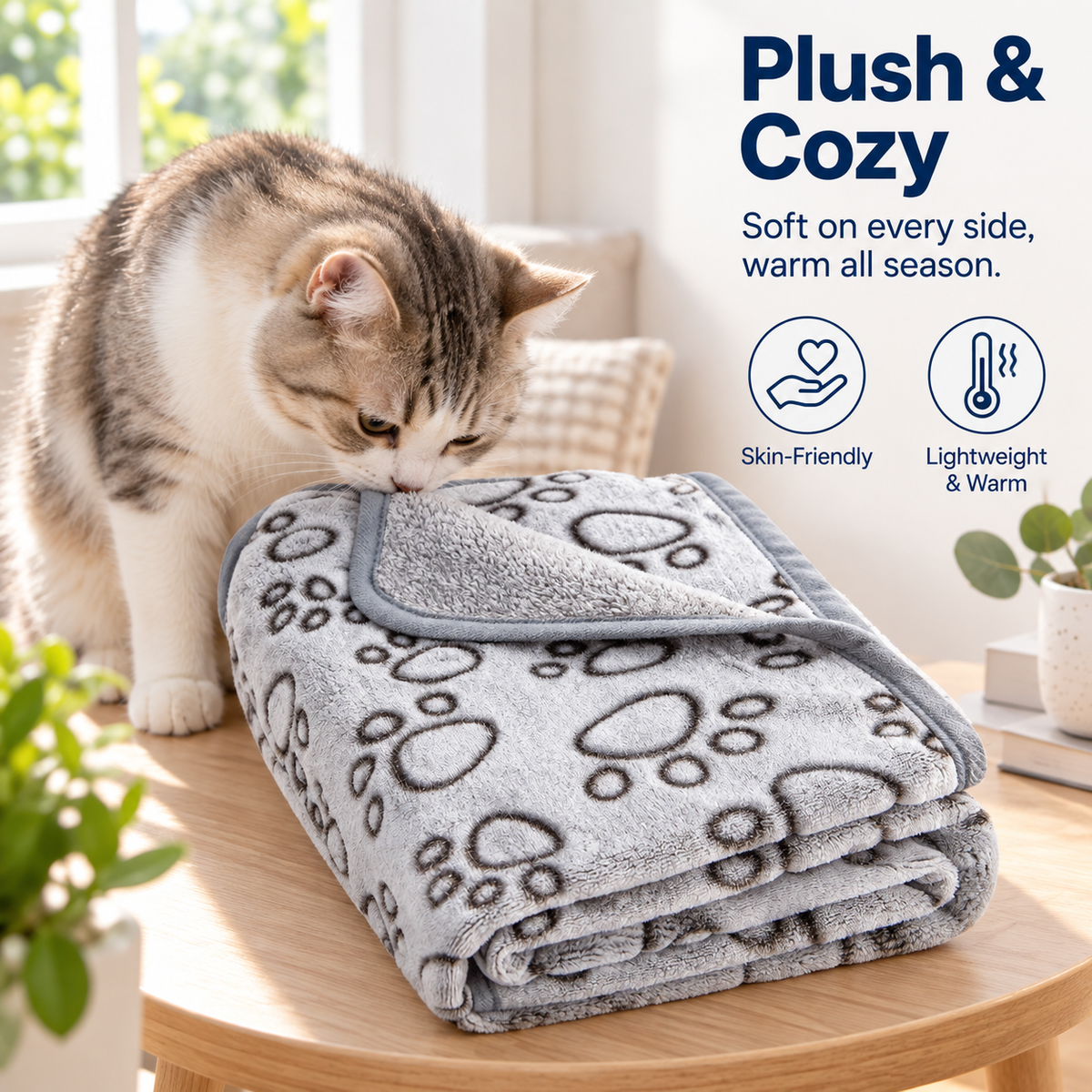 CozyPaw Fleece Ultra-Soft Pet Blanket