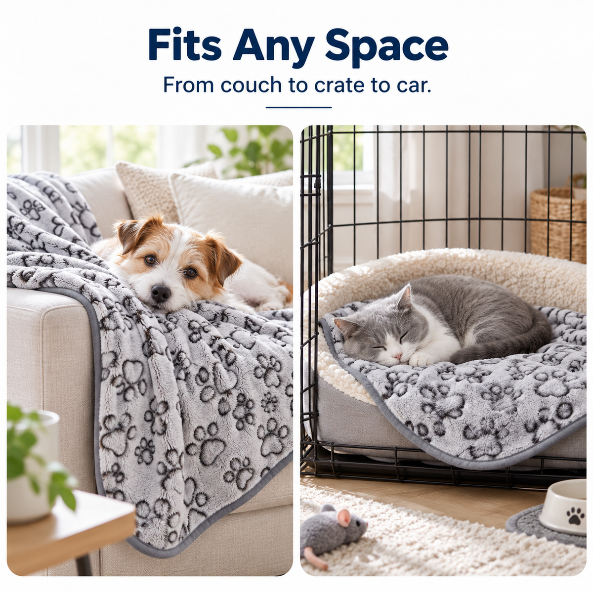 CozyPaw Fleece Ultra-Soft Pet Blanket