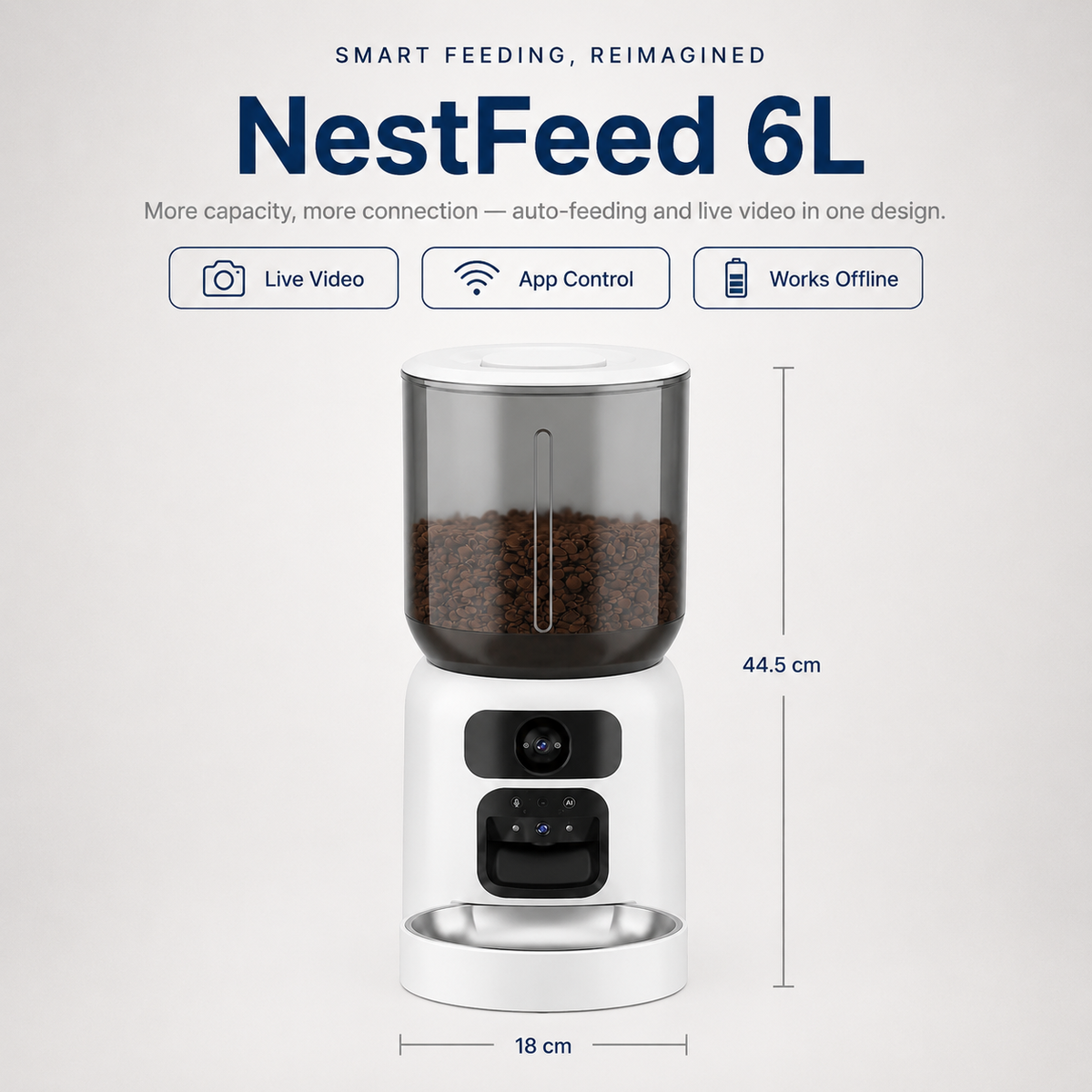 NestFeed – Smart Auto Pet Feeder with Camera