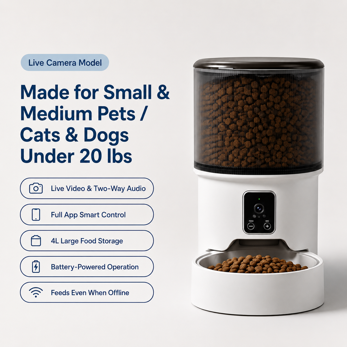 NestFeed – Smart Auto Pet Feeder with Camera
