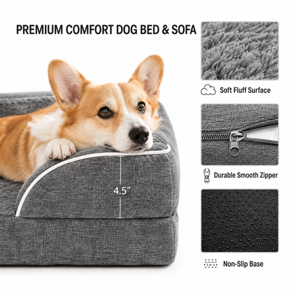 CloudPup Bolster Bed – Orthopedic Foam Support