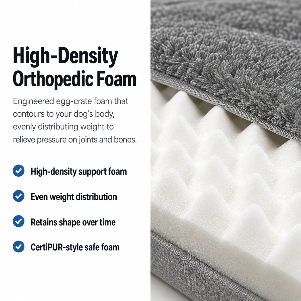 CloudPup Bolster Bed – Orthopedic Foam Support