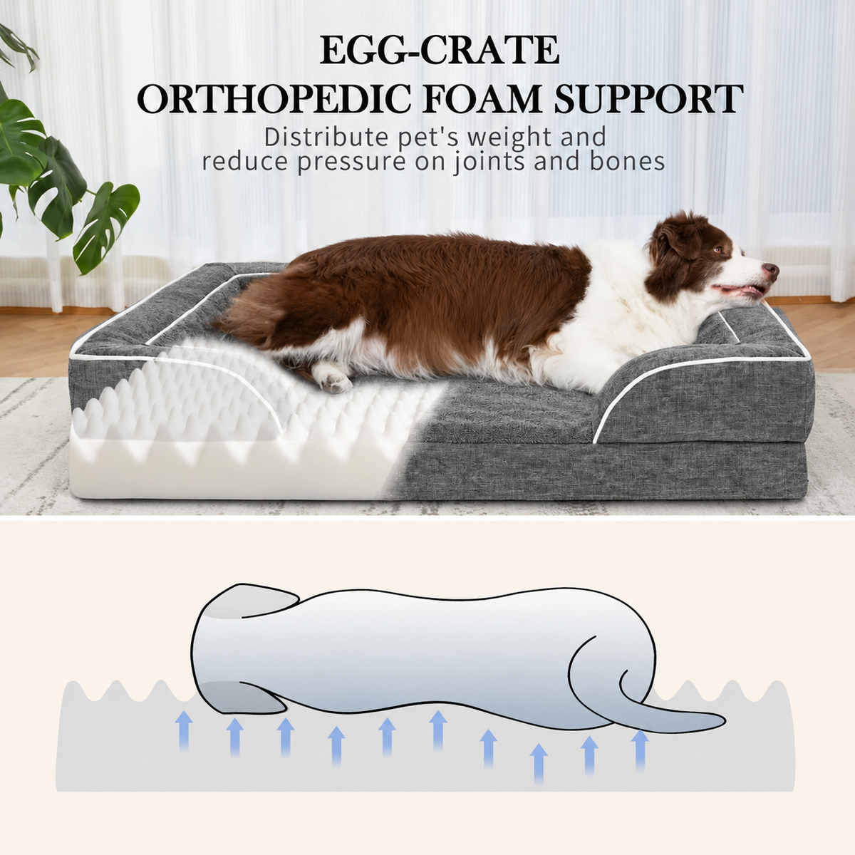 CloudPup Bolster Bed – Orthopedic Foam Support