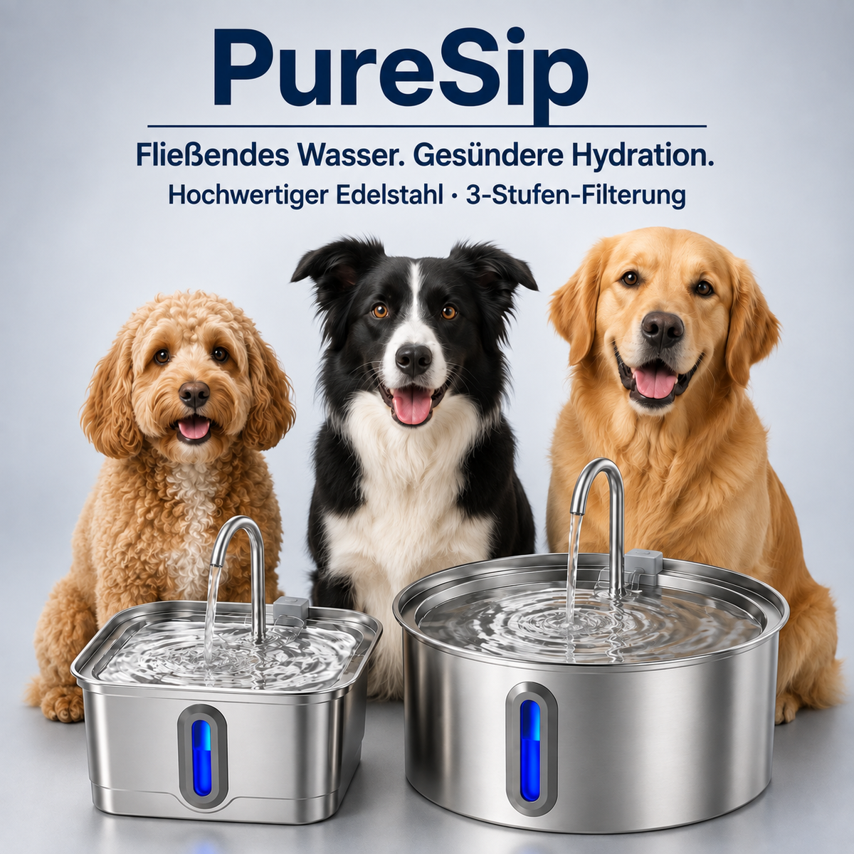 PureSip Fließender Trinkbrunnen für Hunde
