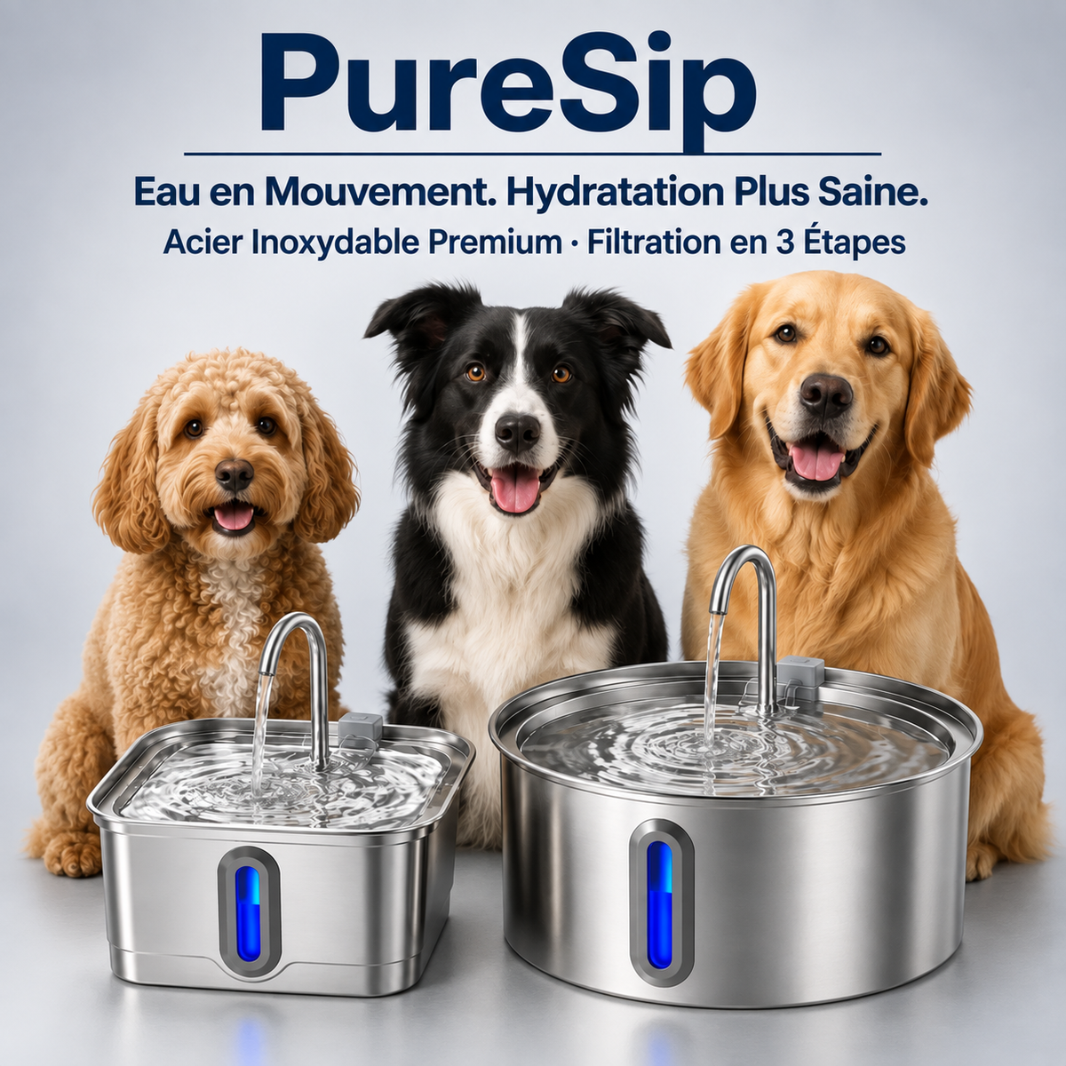 PureSip Fontaine à Eau Courante pour Chiens