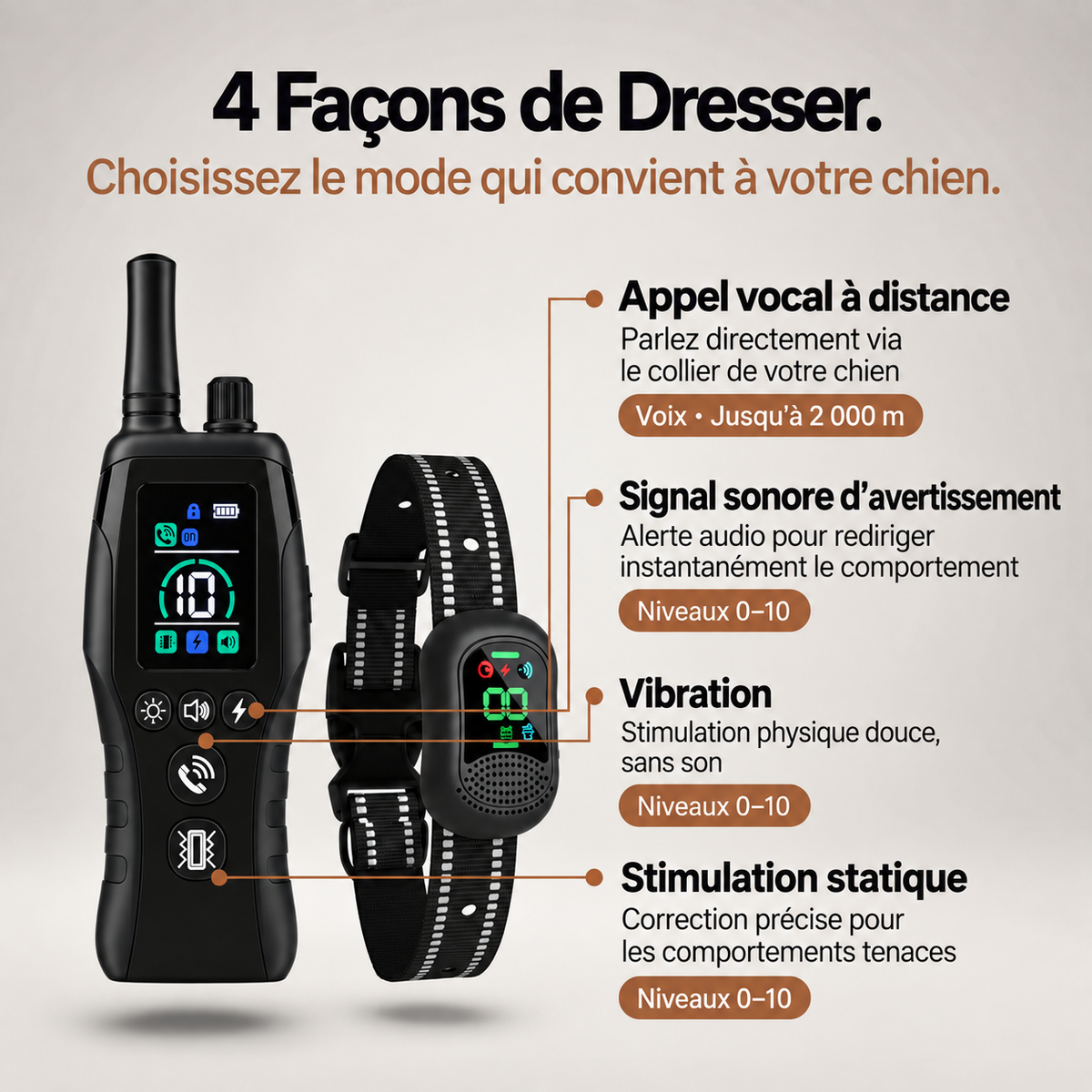 PawGuard – Collier de Dressage pour Chien avec Télécommande