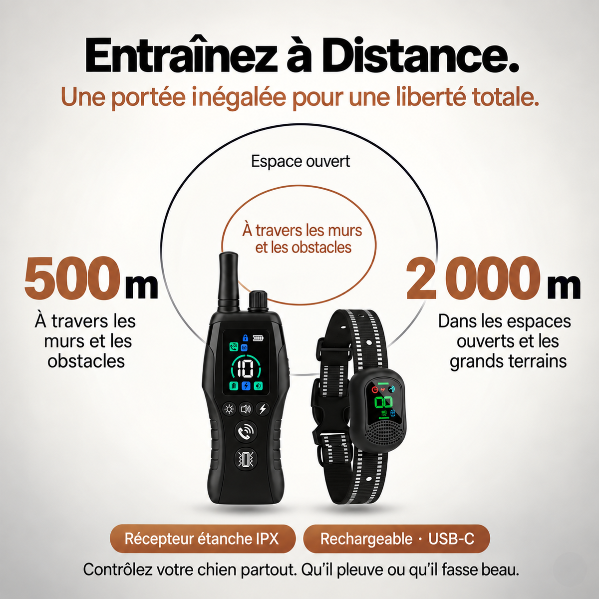 PawGuard – Collier de Dressage pour Chien avec Télécommande
