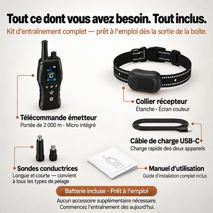 PawGuard – Collier de Dressage pour Chien avec Télécommande