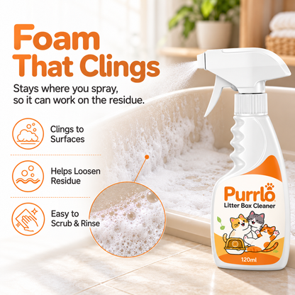 Purrlo Litter Box Cleaner Spray | Plant-Based Foam Cleaner