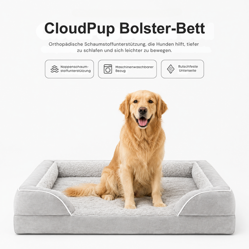 CloudPup-Bett mit Rand – Orthopädische Schaumstoffstütze