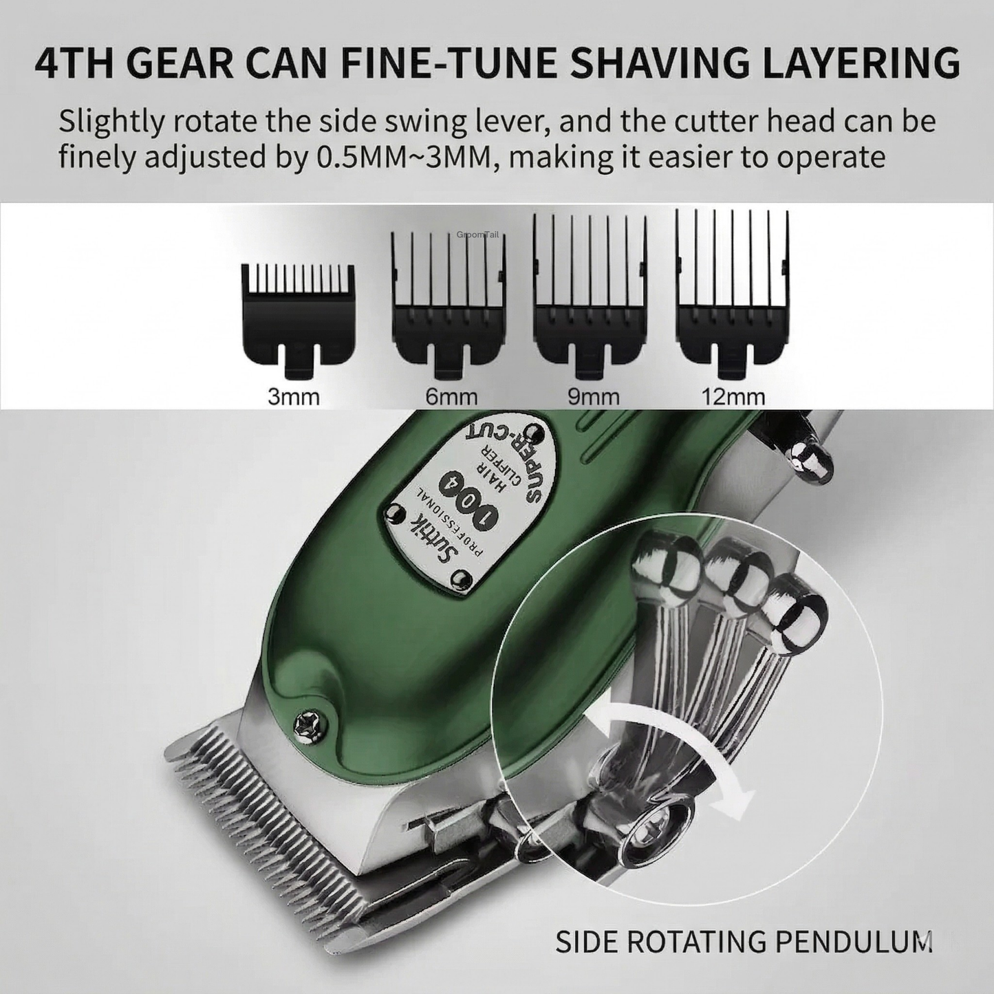 GroomTale Complete Dog Grooming Kit – Rechargeable Clippers, Scissors & Combs Set