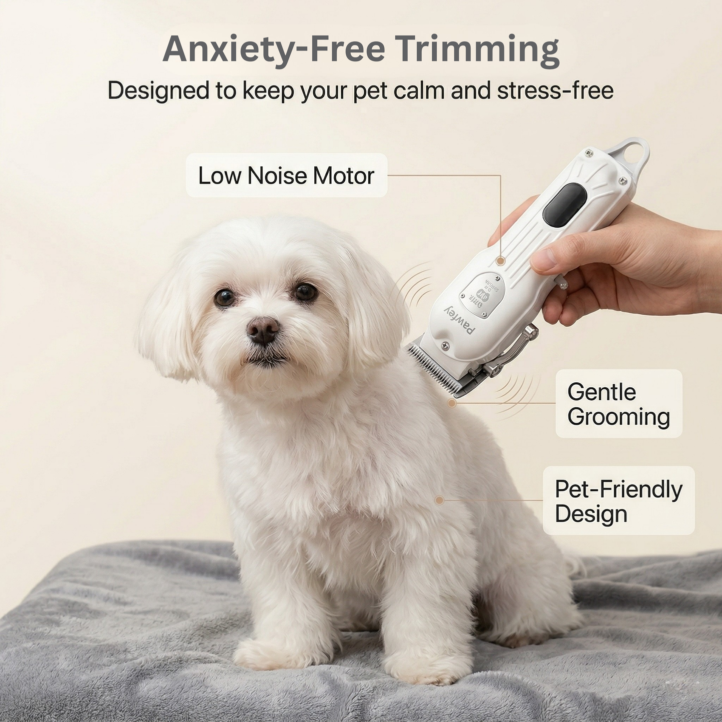 GroomTale Complete Dog Grooming Kit – Rechargeable Clippers, Scissors & Combs Set