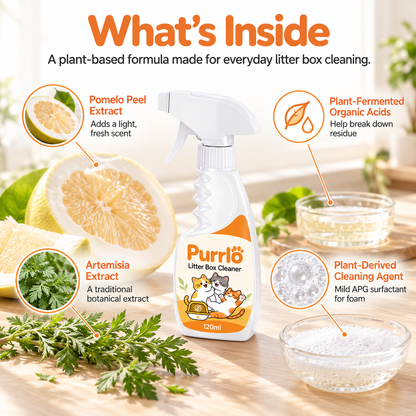 Purrlo Litter Box Cleaner Spray | Plant-Based Foam Cleaner