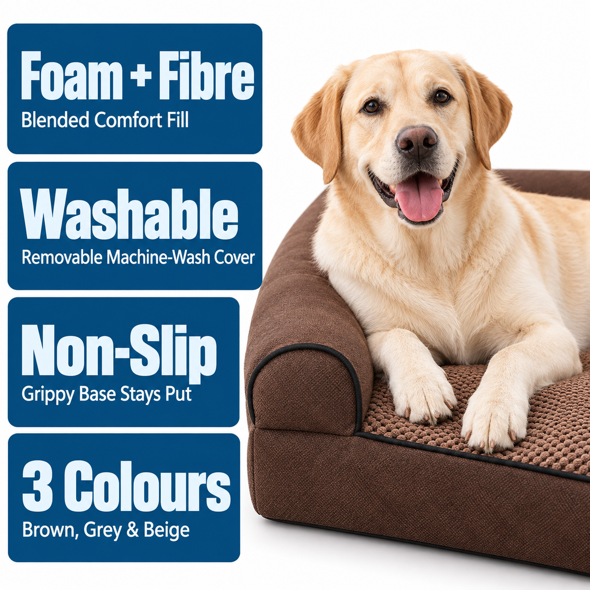 CloudPup Bolster Bed – Cushioned Foam Comfort